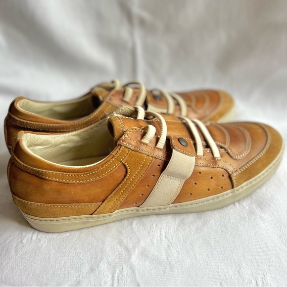 Bacco Bucci Italian Leather Suede Canvas Shoes - Picture 4 of 9